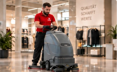 Gewerbereinigung durch Danauer Mitarbeiter